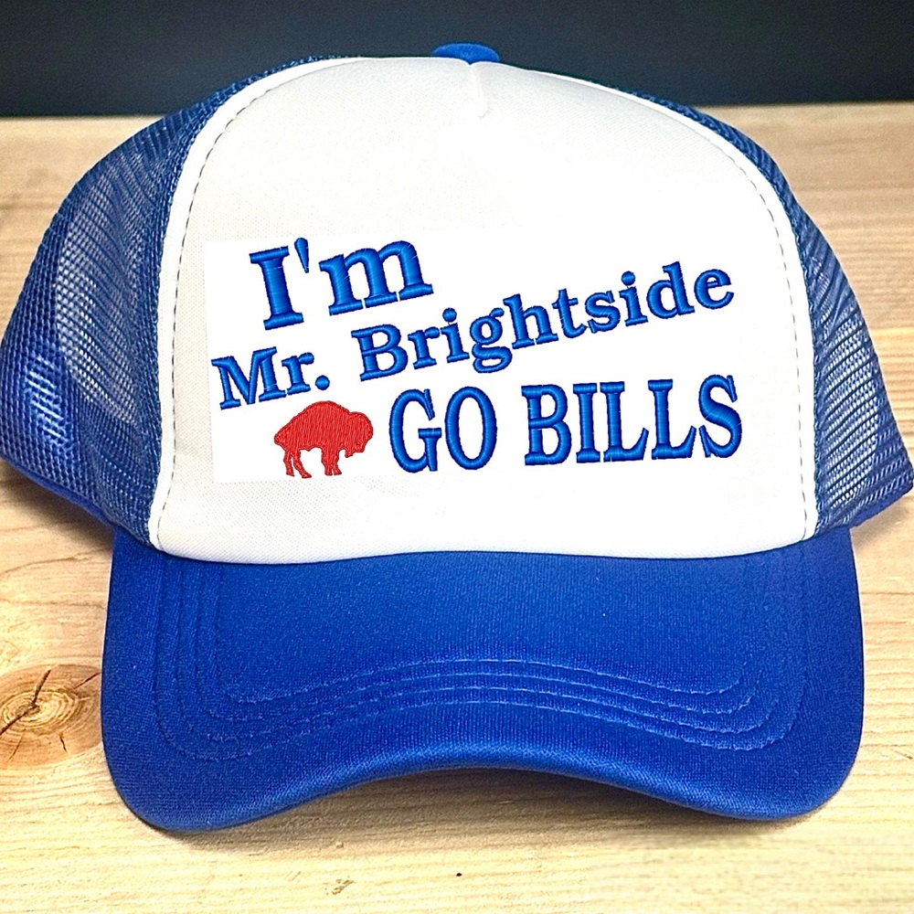 Buffalo Bills Mr. Brightside Trucker Hat All Embroidered